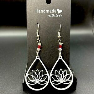 Lotus Teardrop Earrings